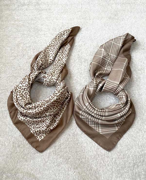 مینی اسکارف پک کرم بسته10طرحی کد mt94 (عمده)
