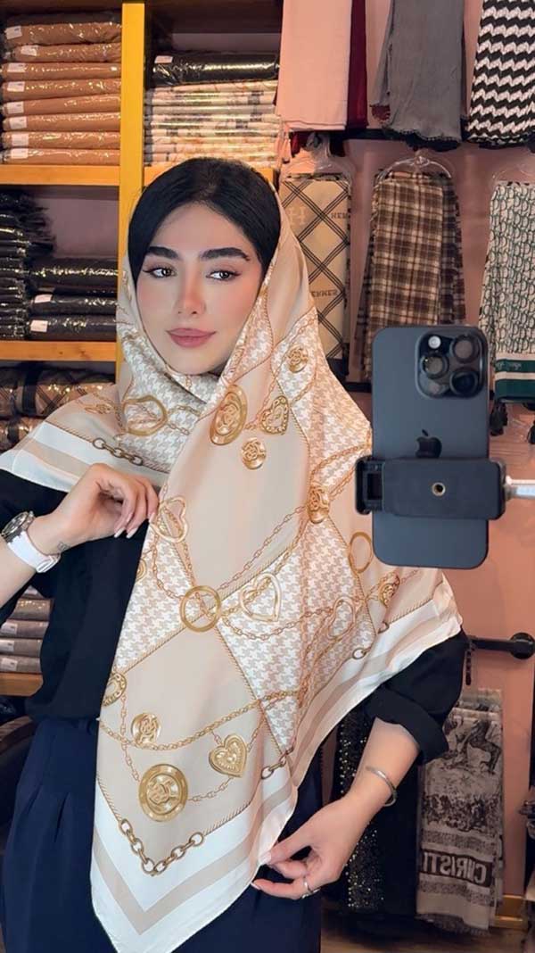 روسری ابریشم توییل بسته6رنگی کد r155 (عمده)
