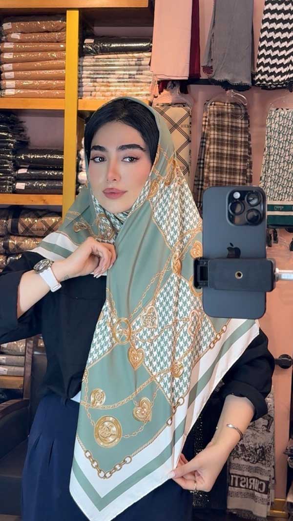 روسری ابریشم توییل بسته6رنگی کد r155 (عمده)
