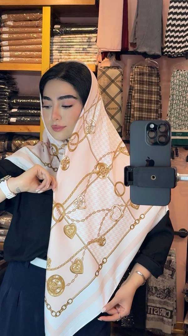 روسری ابریشم توییل بسته6رنگی کد r155 (عمده)
