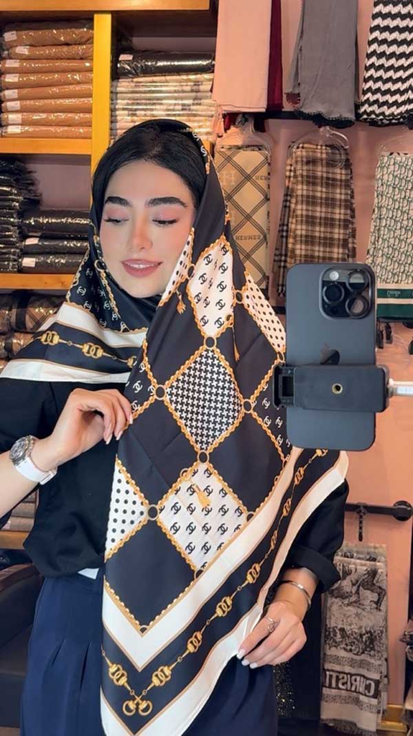 روسری ابریشم توییل بسته6رنگی کد r157 (عمده)
