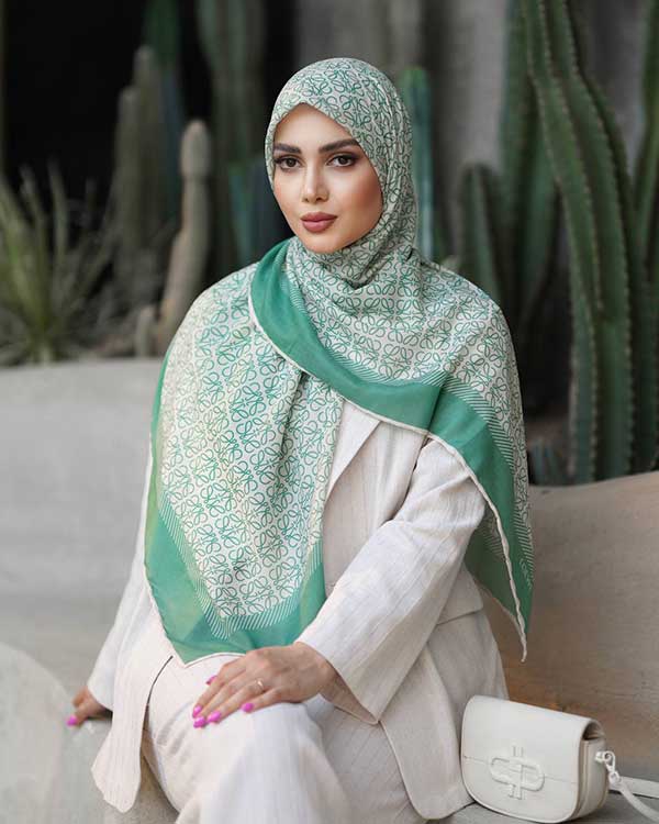 روسری گارزا دستدوز بسته6رنگی کد r164 (عمده)
