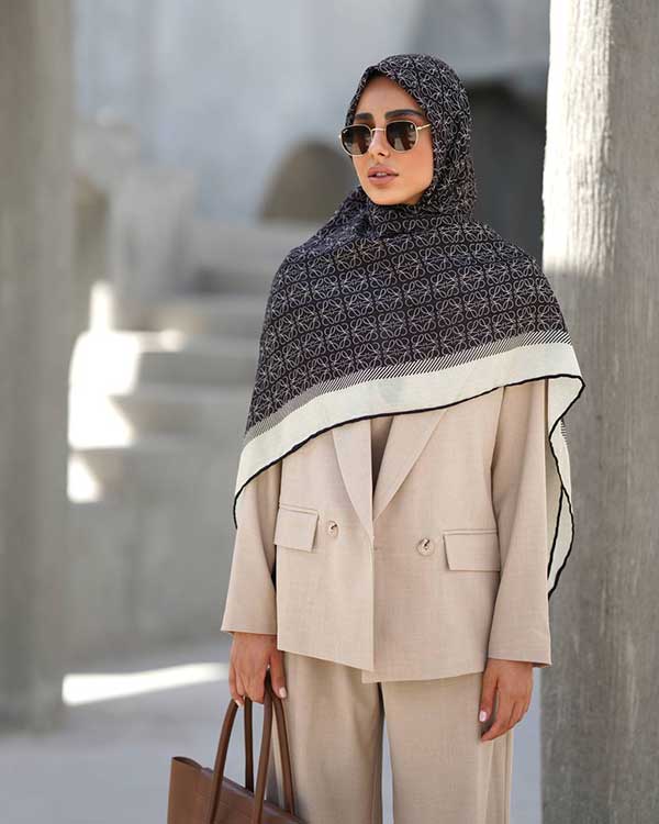 روسری گارزا دستدوز بسته6رنگی کد r164 (عمده)
