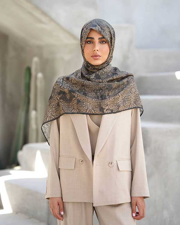 روسری گارزا دستدوز بسته5رنگی کد r168 (عمده)
