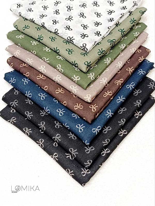 مینی اسکارف پاپیون بسته8رنگی کد mt97 (عمده)
