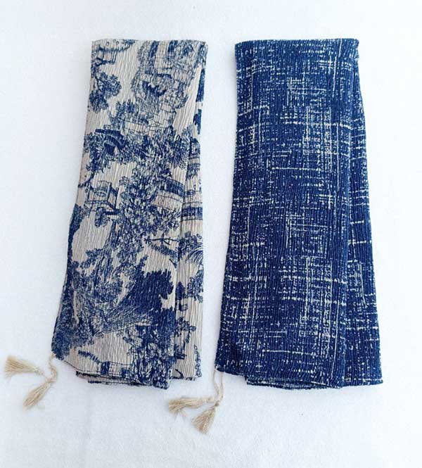 شال پلیسه پک سورمه ای بسته6طرحی کد sp76(عمده)
