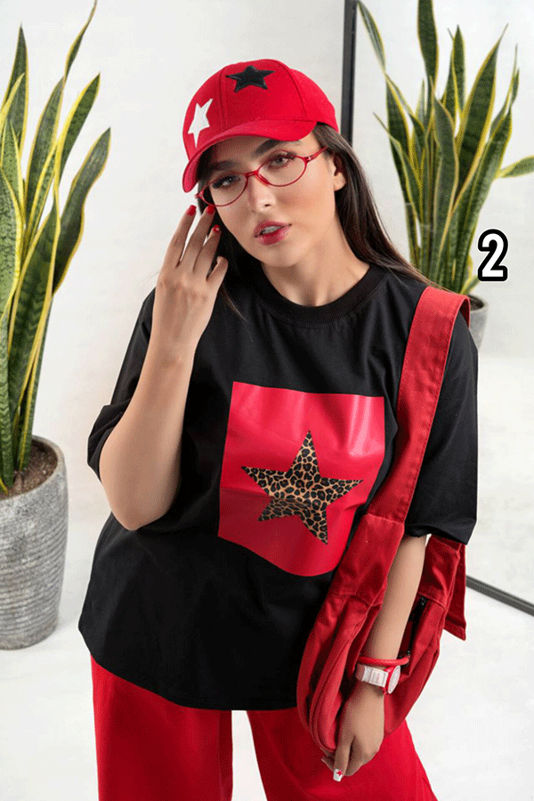 تیشرت طرح ستاره سری انتخابی کد t3 (عمده)
