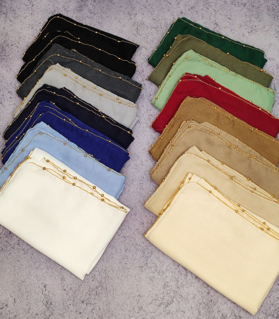 روسری حریر زنجیری بسته16رنگی کدrm1 (عمده)
