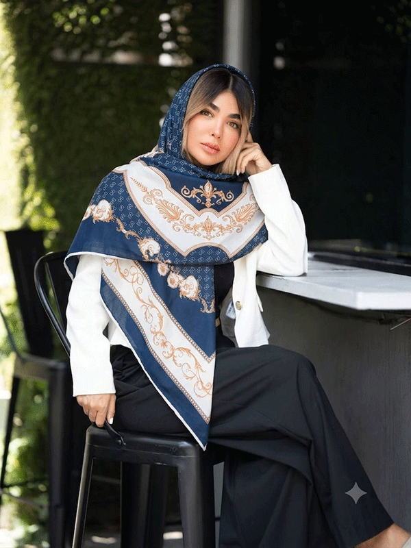 روسری حریر دستدوز پک سورمه ای بسته6طرحی کد r190 (عمده)
