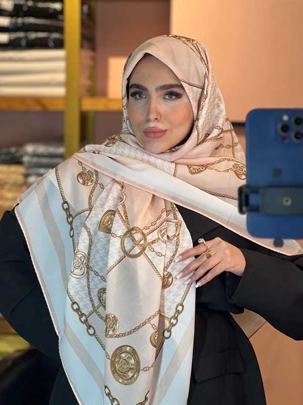 روسری حریر دستدوز بسته6رنگی کد r192 (عمده)
