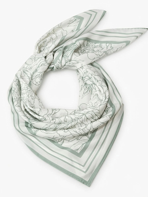 روسری حریر دستدوز بسته6رنگی کد r193 (عمده)
