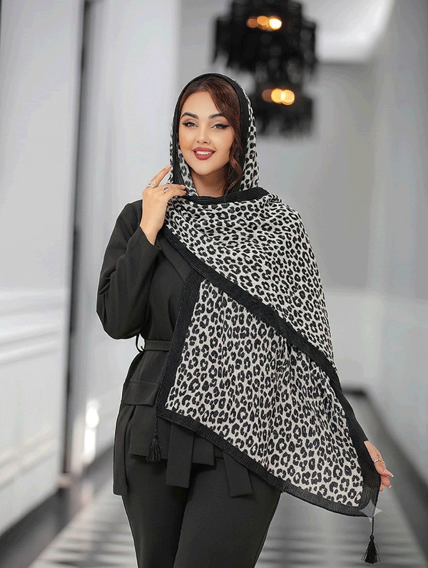 شال پلیسه پلنگی بسته8رنگی کد sp83 (عمده)
