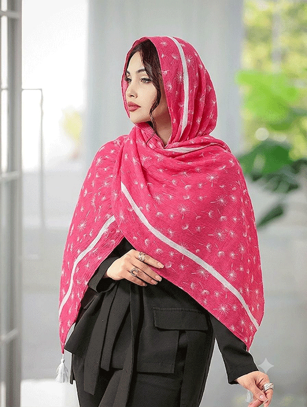 شال پلیسه طرح قاصدک بسته8رنگی کد sp84 (عمده)
